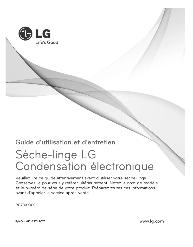 Page n°1 - Manuel utilisateur LG RC7020A1