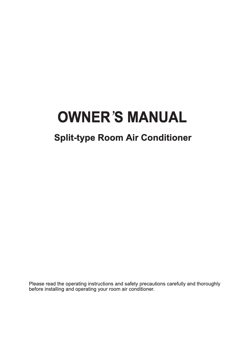 Page 1 de la notice Manuel utilisateur Midea Corona MSC 12HRN1