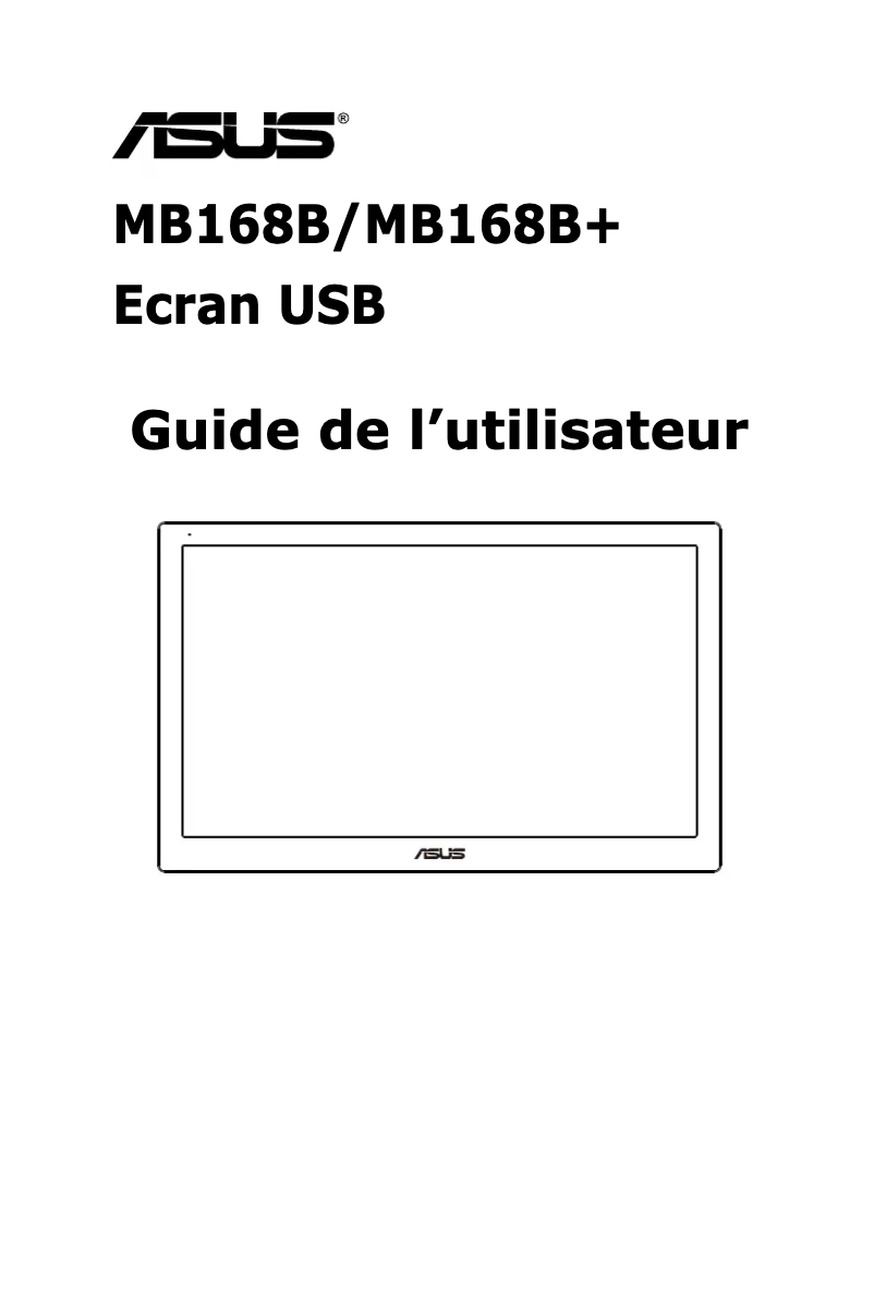 Page n°1 - Manuel utilisateur Asus MB168B+