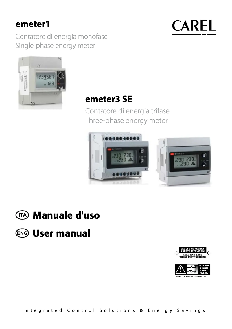 Imagen de la primera página del manual del dispositivo Emeter3 SE
