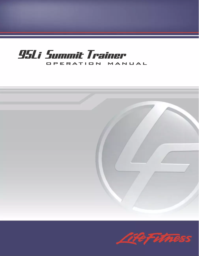Página 1 del manual Manual de usuario Life Fitness Summit 95Li