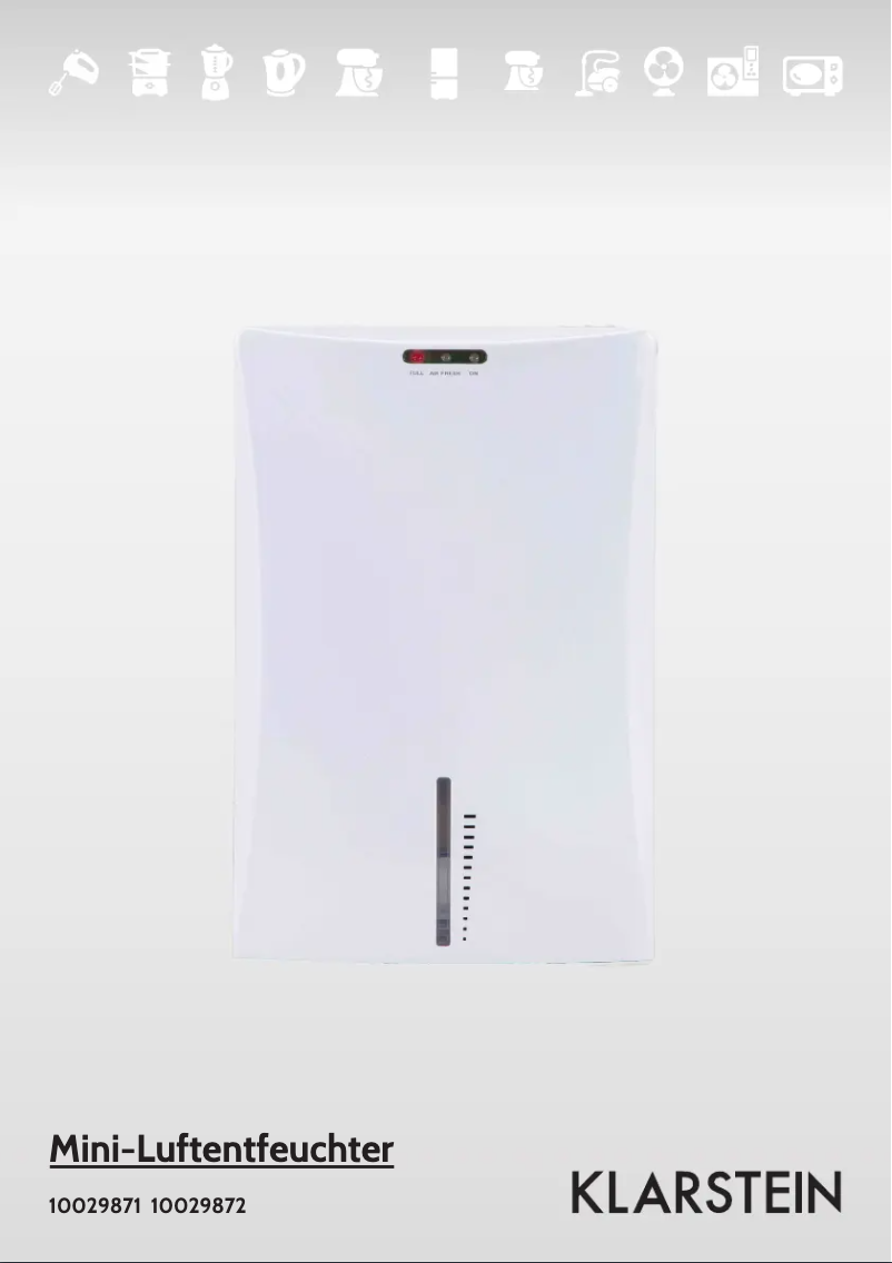 Page n°1 - Manuel utilisateur Klarstein 10029872