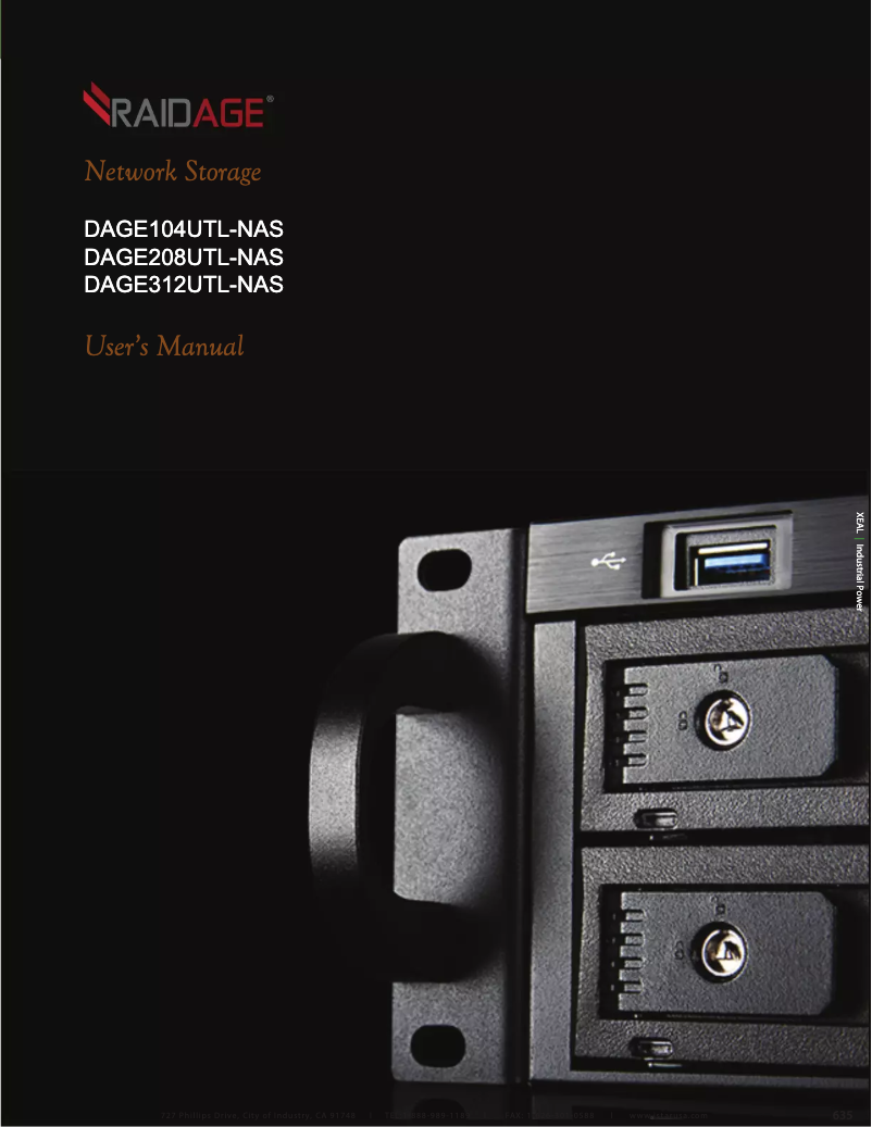 Page n°1 - Manuel utilisateur iStarUSA DAGE208UTL-NAS