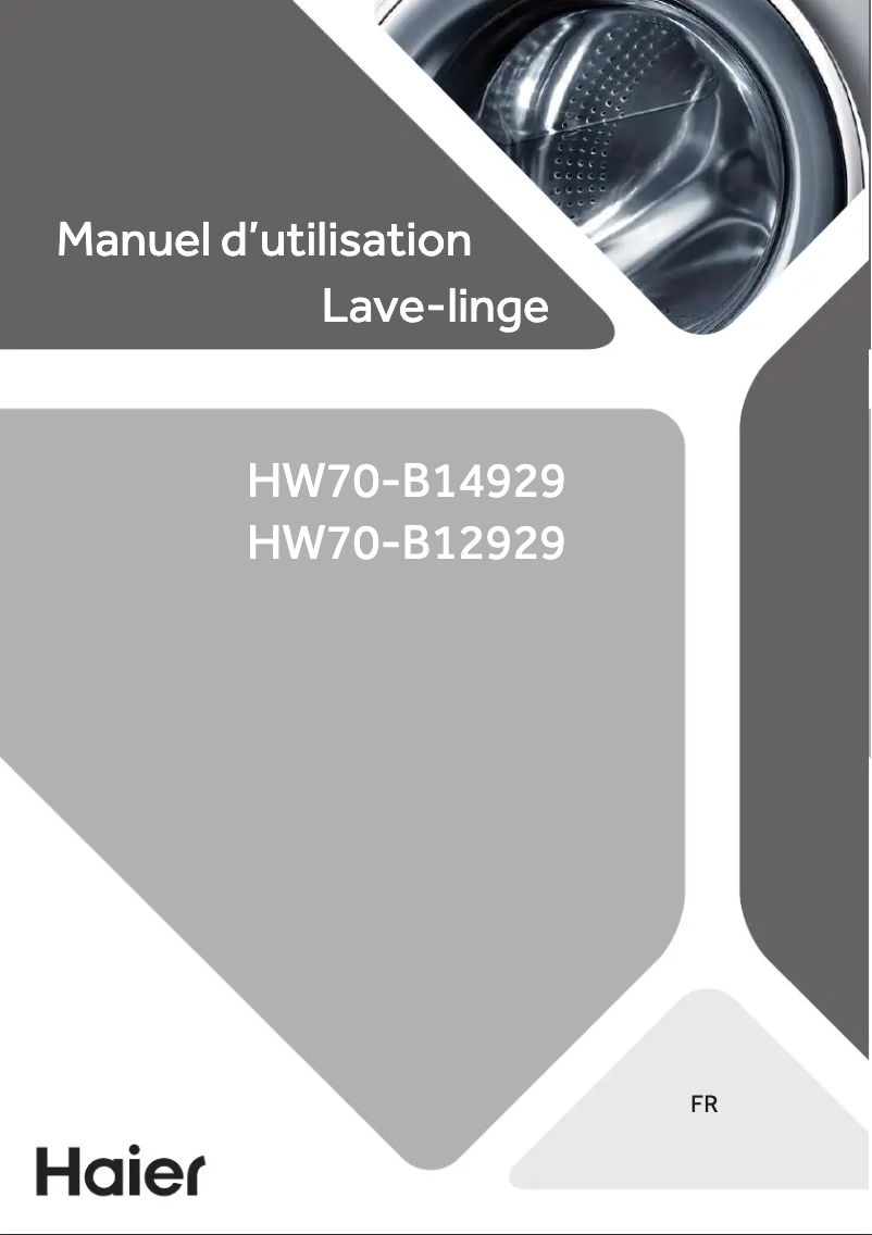 Page 1 de la notice Manuel utilisateur Haier HW70-B12929