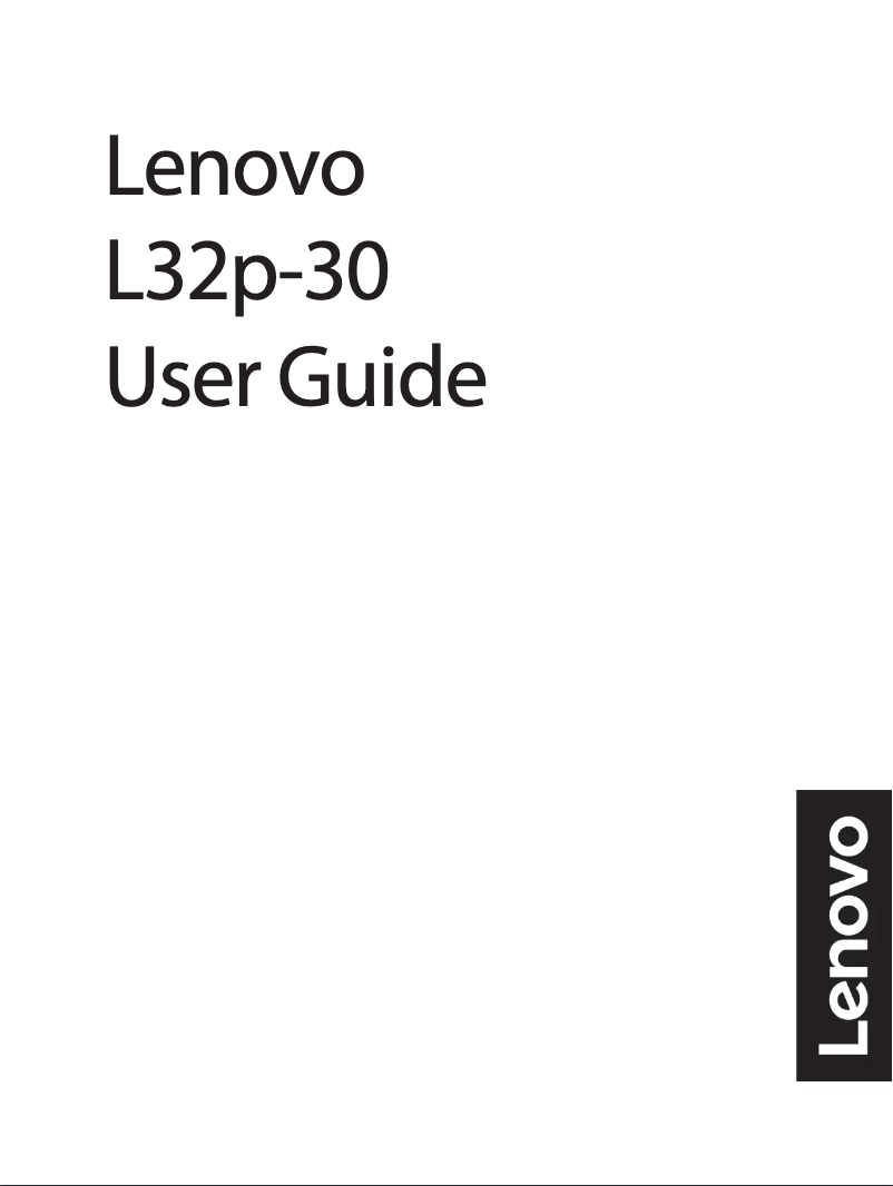 Page 1 de la notice Manuel utilisateur Lenovo L32p-30
