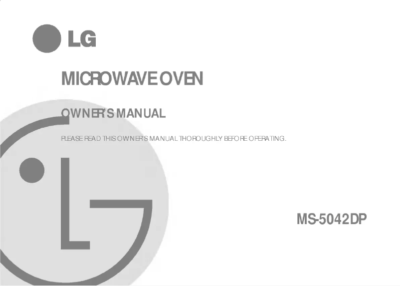 Page 1 de la notice Manuel utilisateur LG MS-4842DP