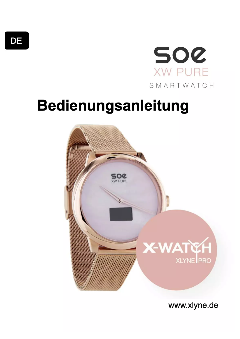 Image de la première page du manuel de l'appareil Soe XW Pure