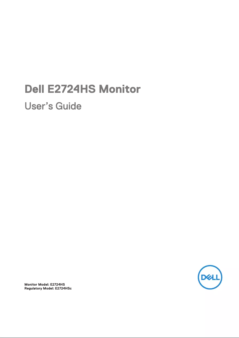 Page 1 de la notice Manuel utilisateur Dell E2724HS