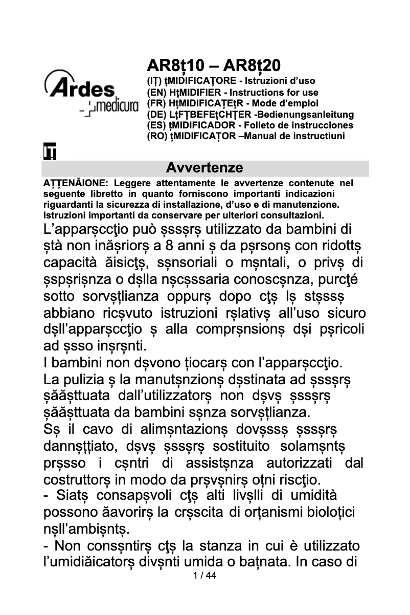 Página 1 del manual Manual de usuario Ardes AR8U10