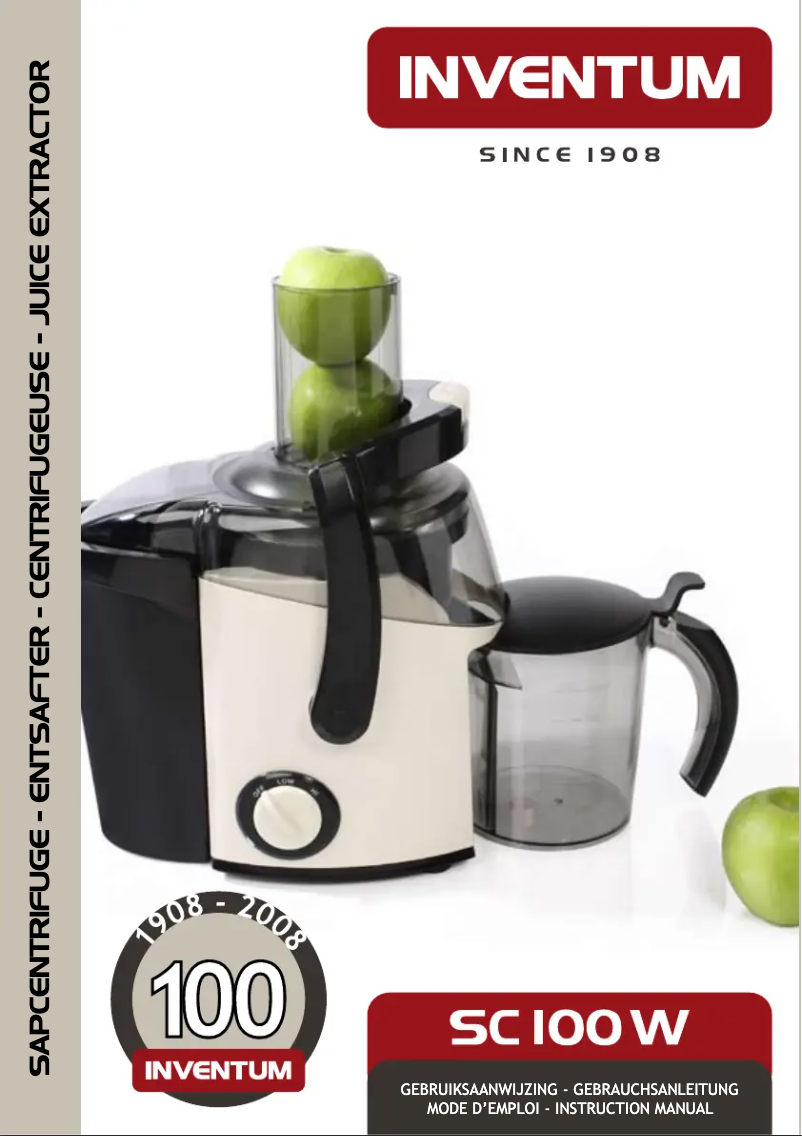 Image de la première page du manuel de l'appareil SC100W