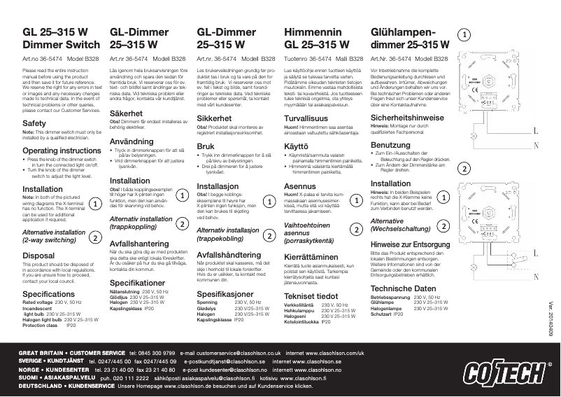 Image de la première page du manuel de l'appareil B328