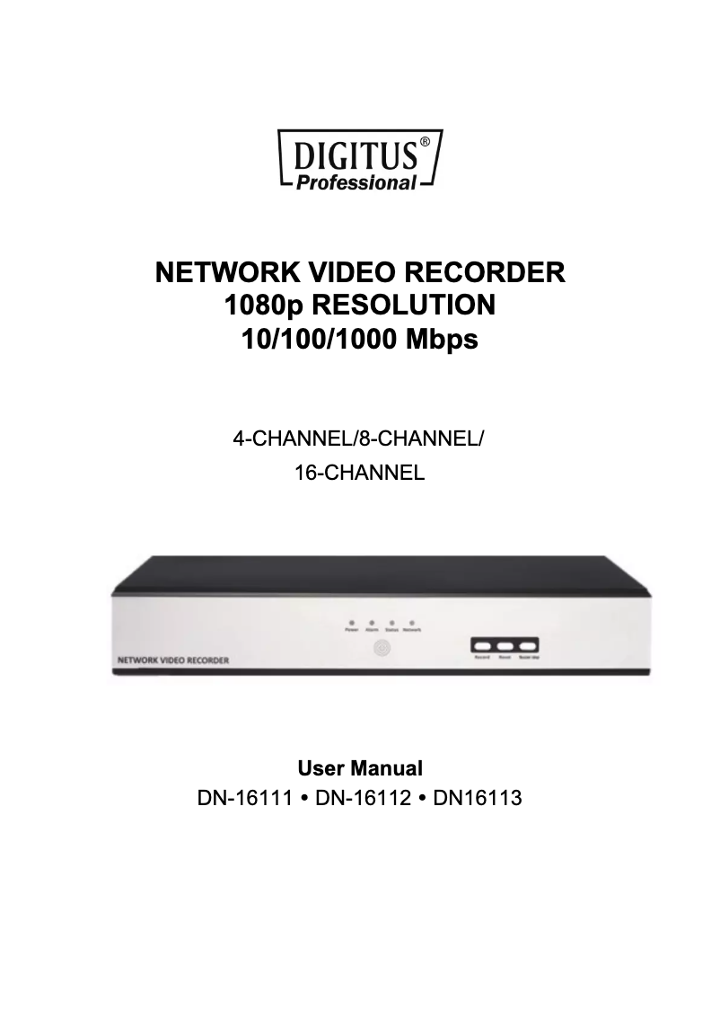 Page 1 de la notice Manuel utilisateur Digitus DN-16112