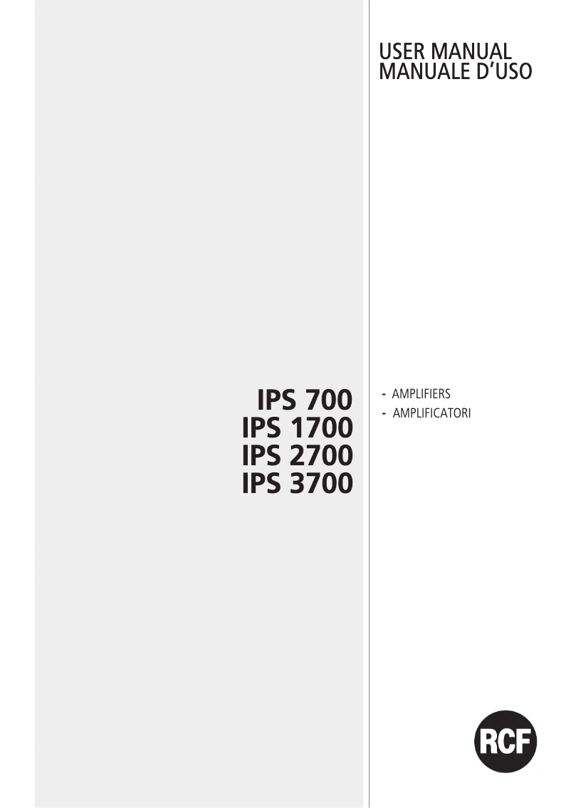 Image de la première page du manuel de l'appareil IPS 1700