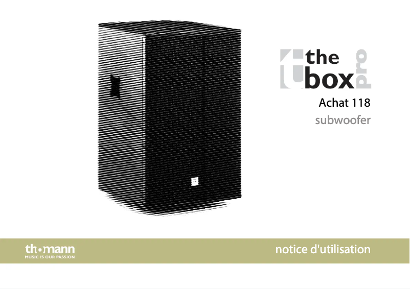Image de la première page du manuel de l'appareil Achat 118