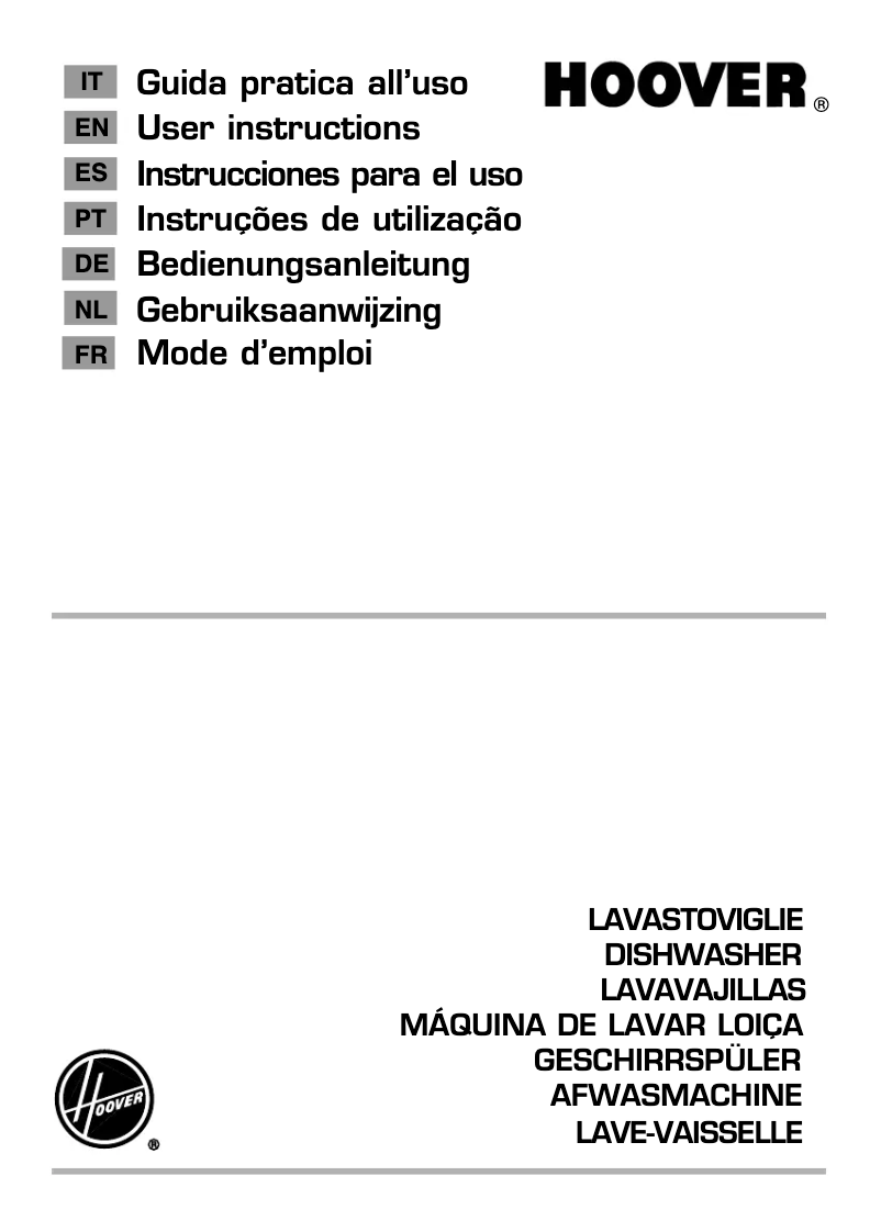 Page n°1 - Manuel utilisateur Hoover HDI 3T623PWDF