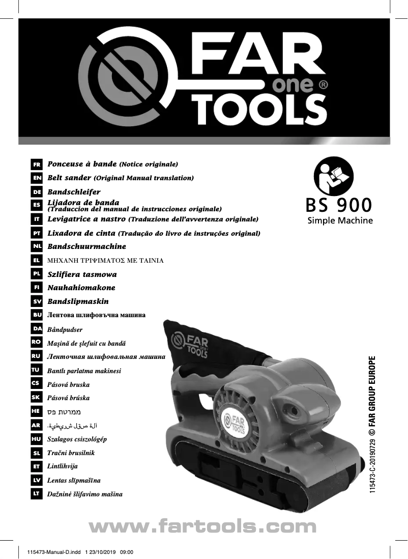 Page 1 de la notice Manuel utilisateur Far Tools BS 900