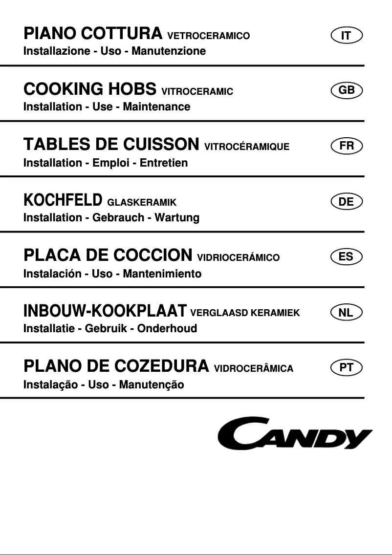 Page n°1 - Manuel utilisateur Candy PC PDVG 35 X