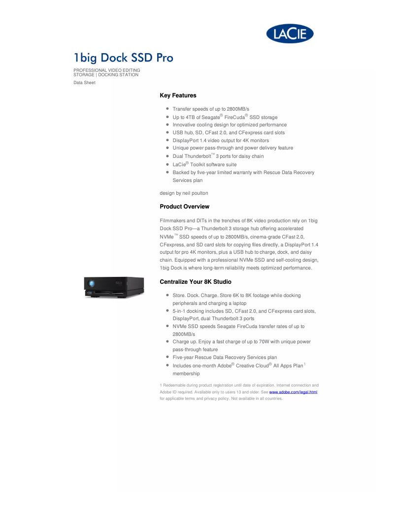 Image de la première page du manuel de l'appareil 1big Dock