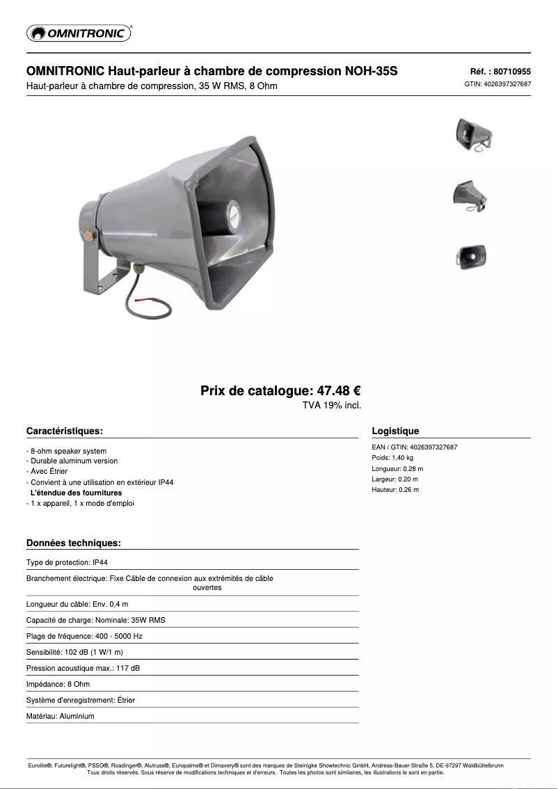 Image de la première page du manuel de l'appareil NOH-35S