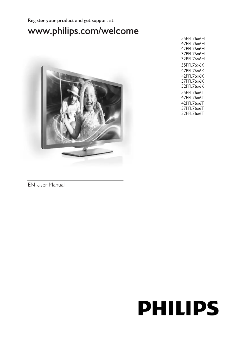 Page 1 de la notice Manuel utilisateur Philips 47PFL7696H