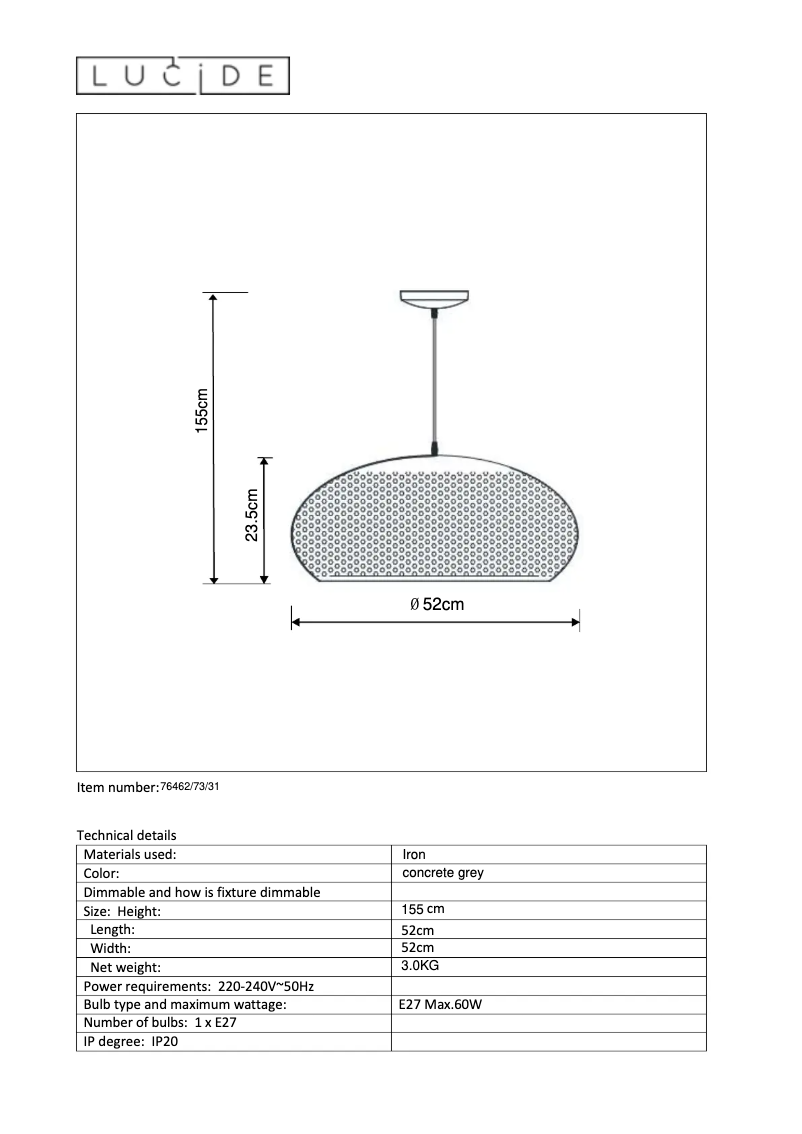 Página 1 del manual Manual de usuario Lucide Colando