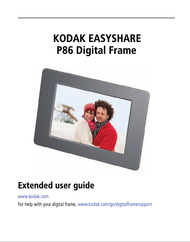 Page 1 de la notice Manuel utilisateur Kodak EasyShare P86