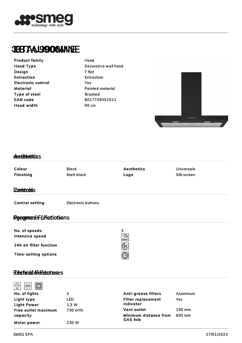 Image de la première page du manuel de l'appareil KBTAU900