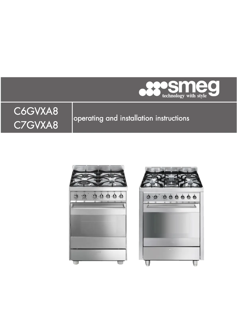 Página 1 del manual Instrucciones / montaje Smeg C7GVXA8