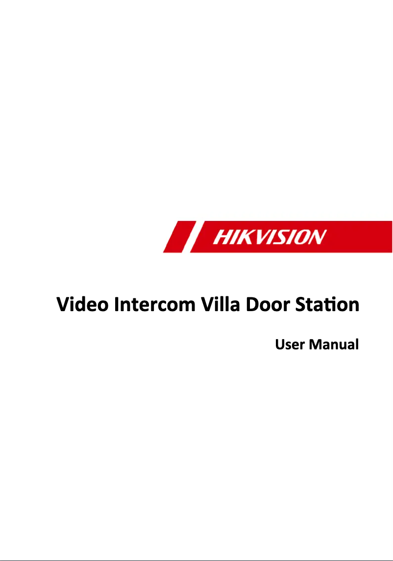 Page 1 de la notice Manuel utilisateur Hikvision DS-KV6113-WPE1(B)