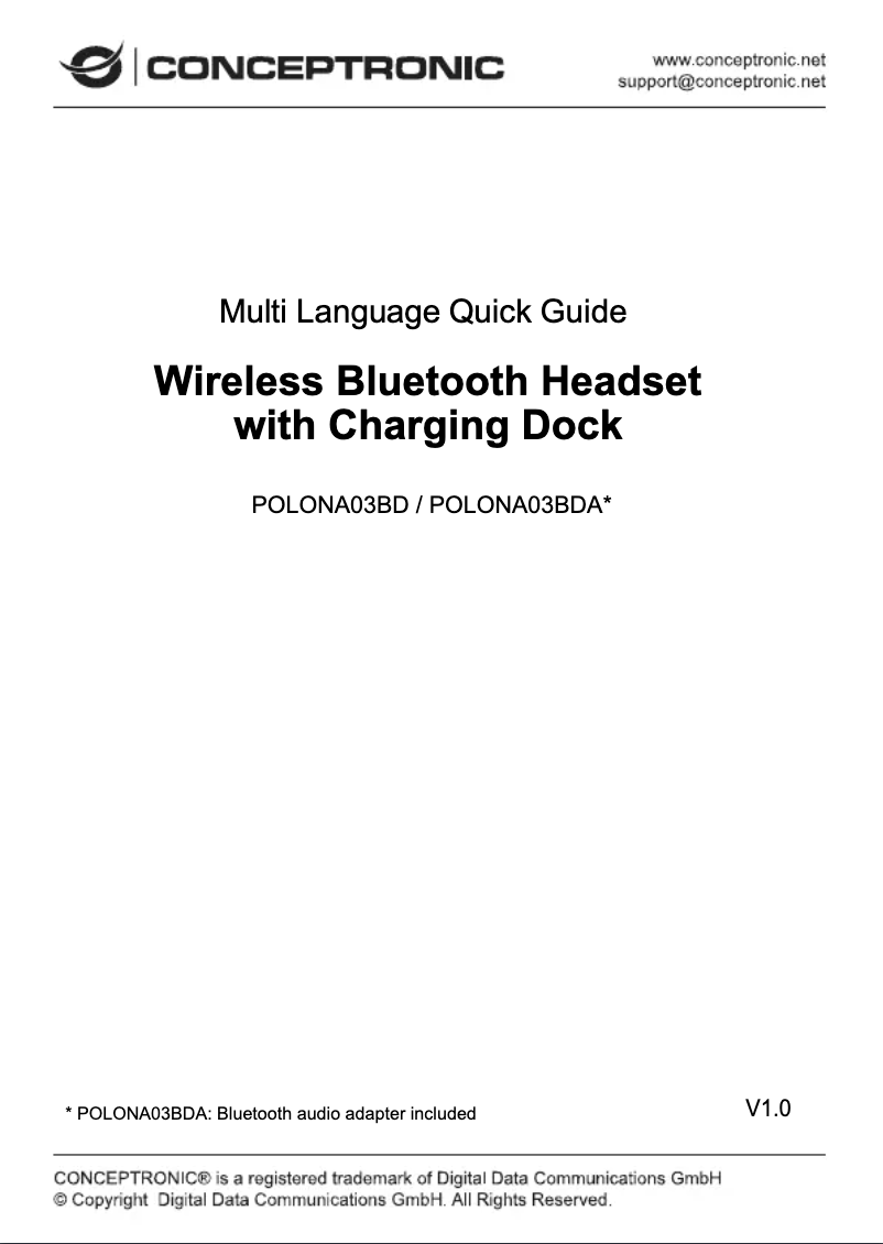 Page 1 de la notice Manuel utilisateur Equip POLONA03BD