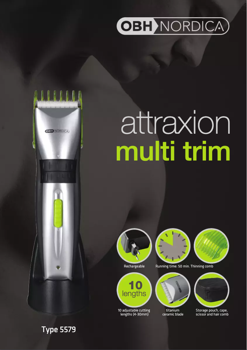 Page 1 de la notice Manuel utilisateur OBH Nordica Attraxion 5579