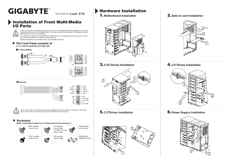 Image de la première page du manuel de l'appareil Luxo X10