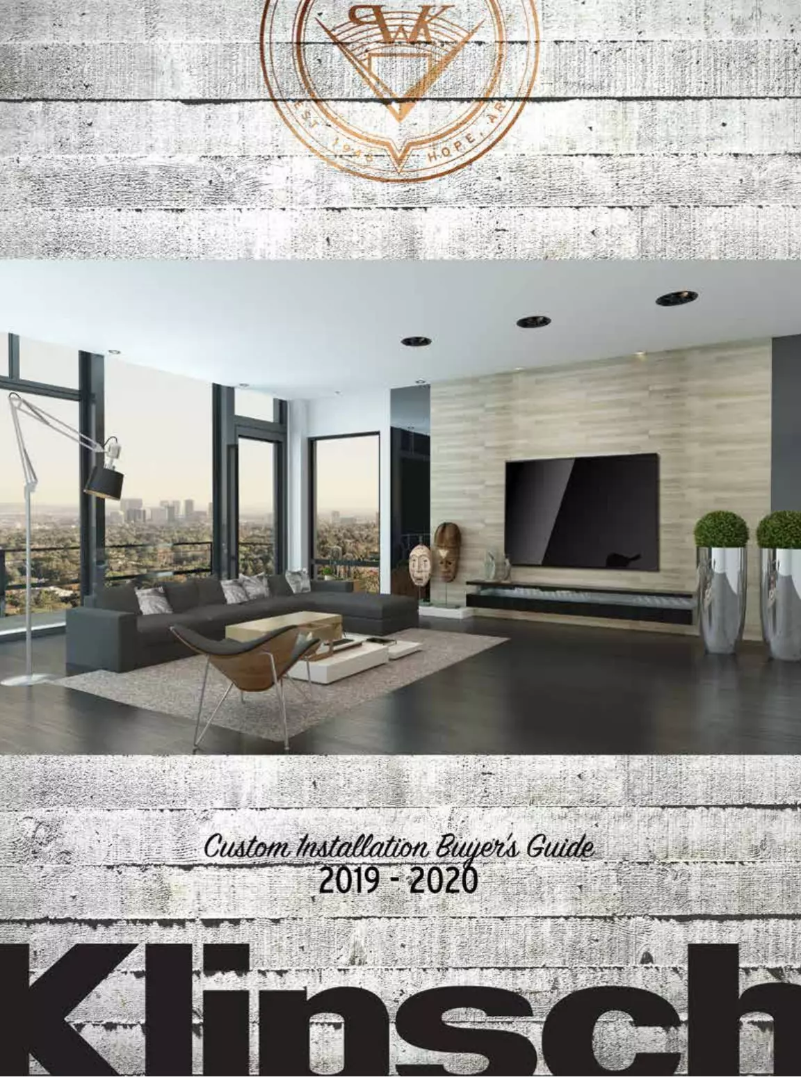 Page n°1 - Manuel utilisateur Klipsch IC-525-T