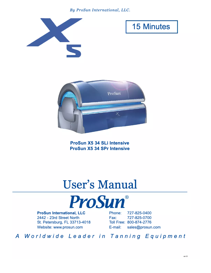 Image de la première page du manuel de l'appareil X5