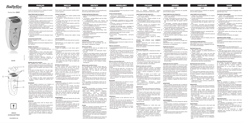 Page 1 de la notice Manuel utilisateur BaByliss G824E