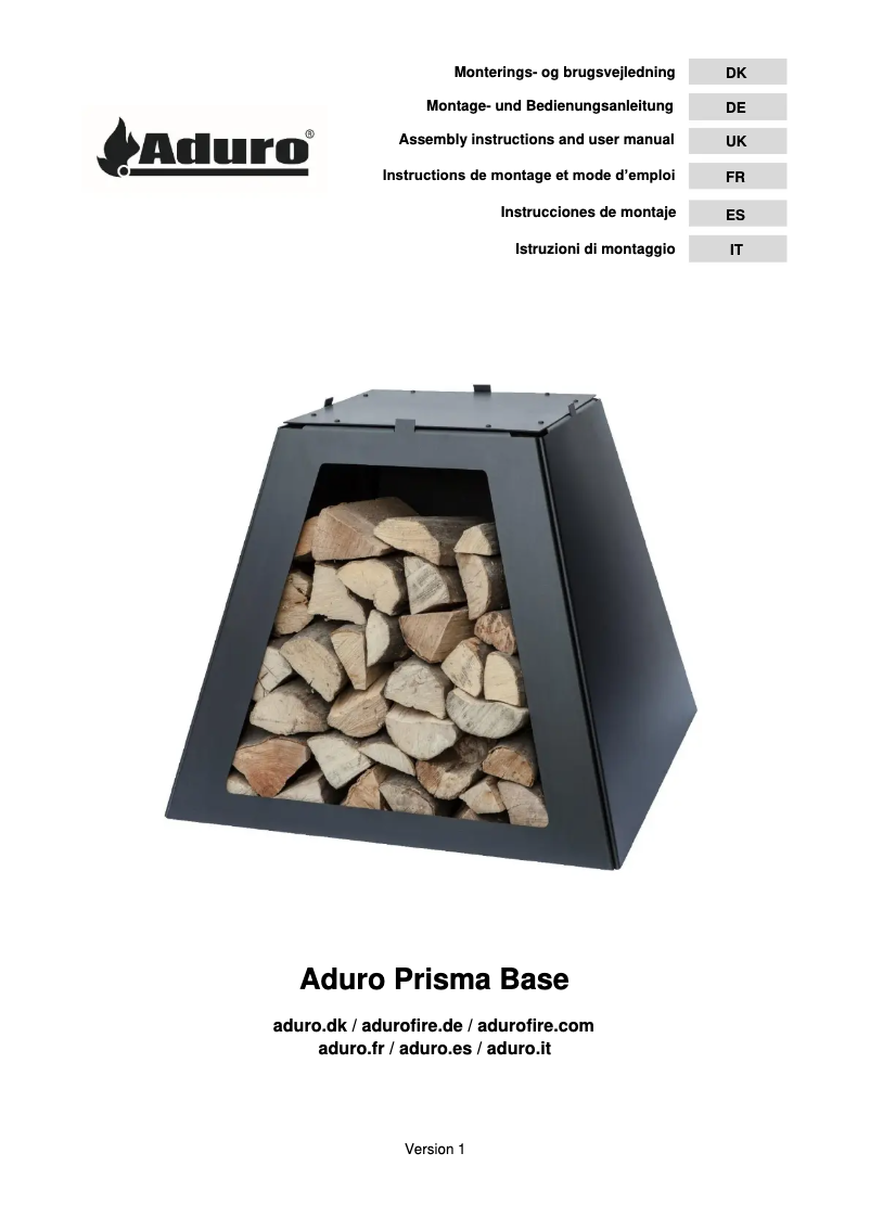 Página 1 del manual Manual de usuario Aduro Prisma Base