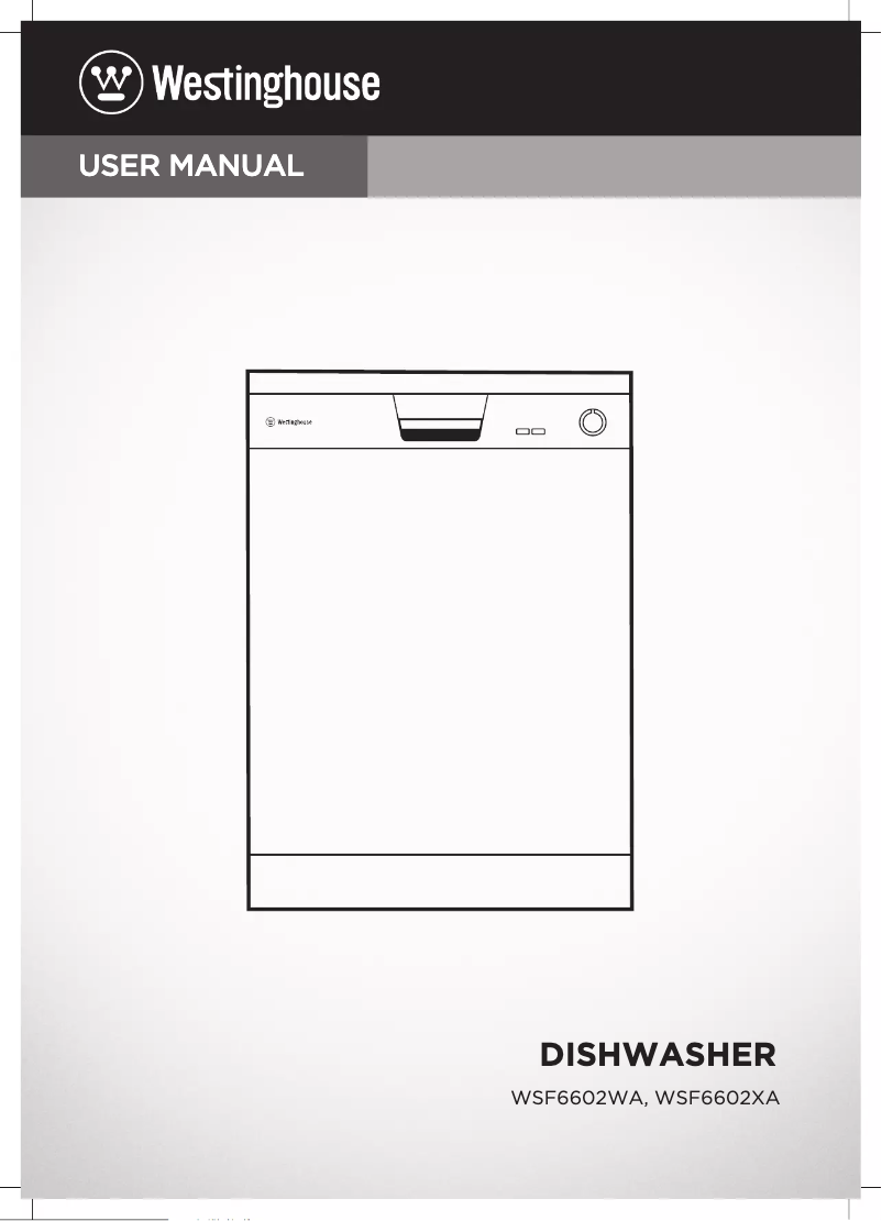 Page n°1 - Manuel utilisateur Westinghouse WSF6602WA