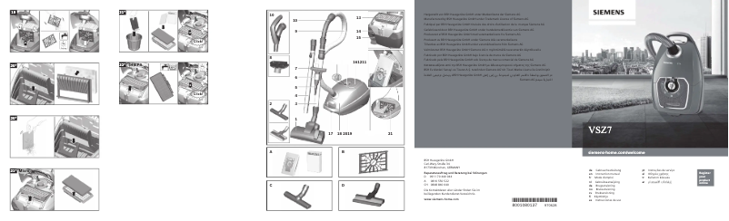 Page 1 de la notice Manuel utilisateur Siemens VSZ7530