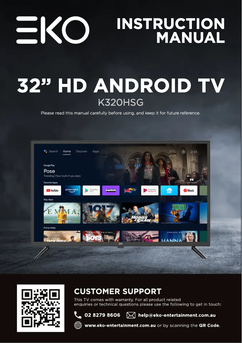 Page 1 de la notice Manuel utilisateur EKO K320HSG