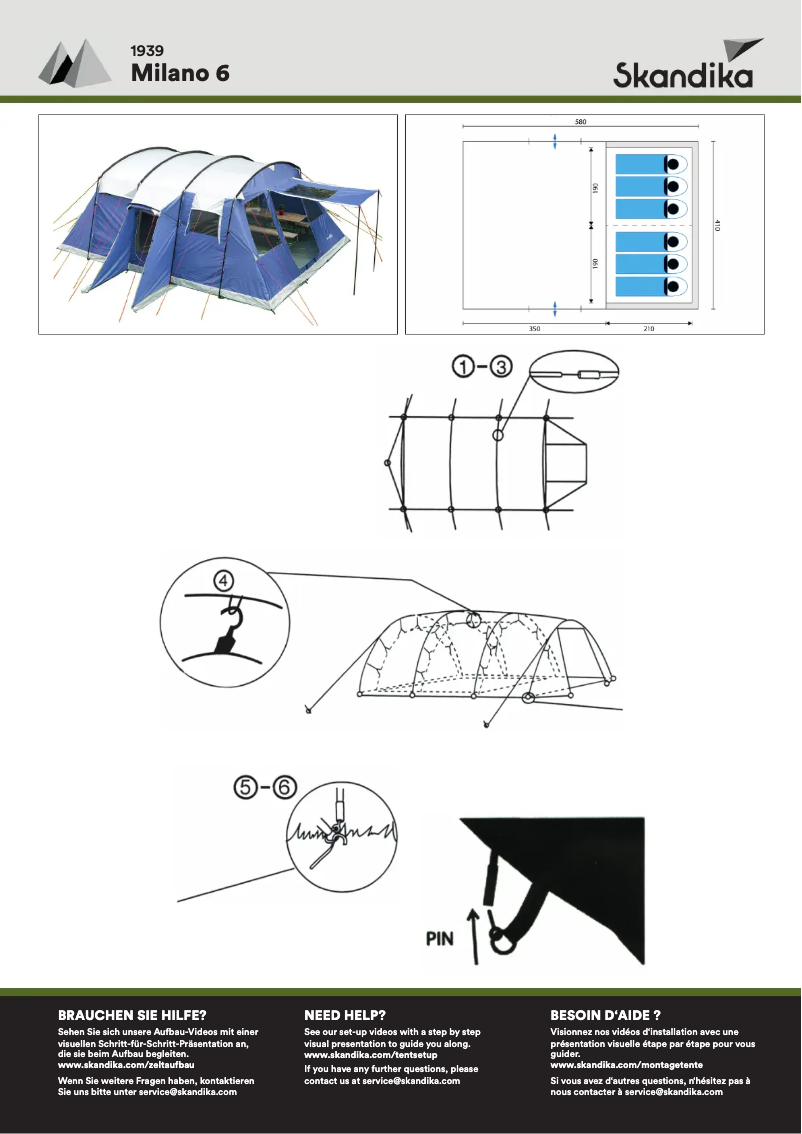 Page n°1 - Manuel utilisateur Skandika Milano 6