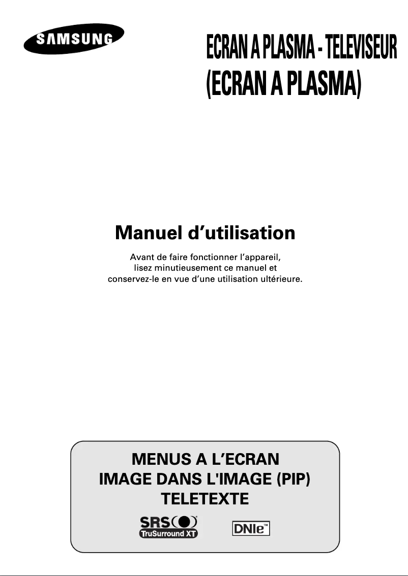 Image de la première page du manuel de l'appareil PS-42D4S