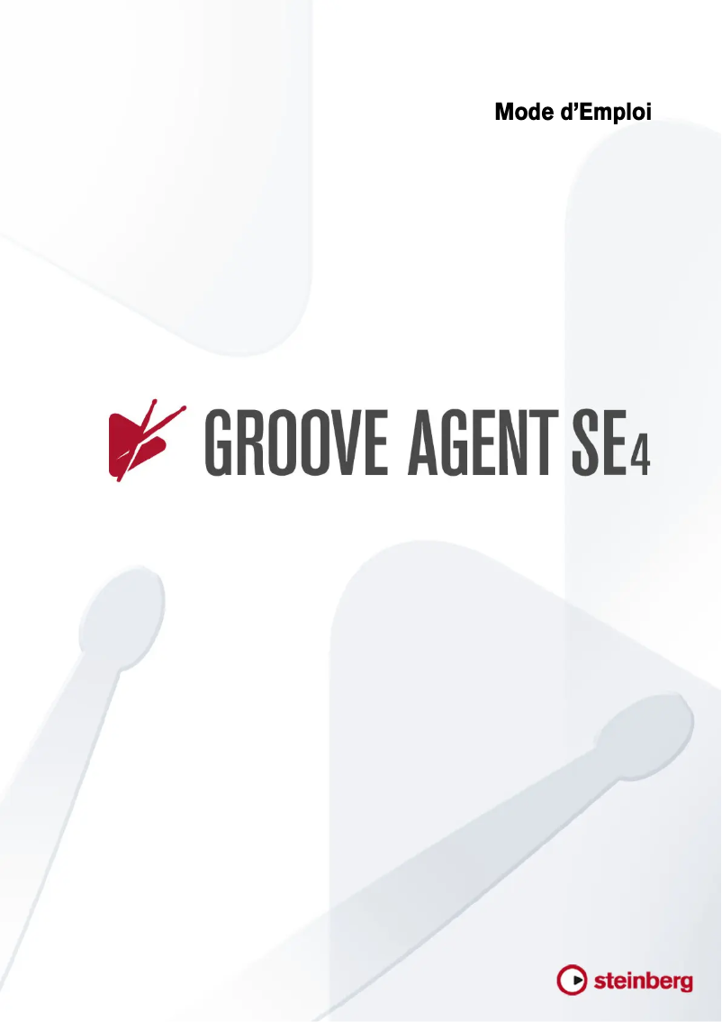 Page 1 de la notice Manuel utilisateur Steinberg Groove Agent SE4