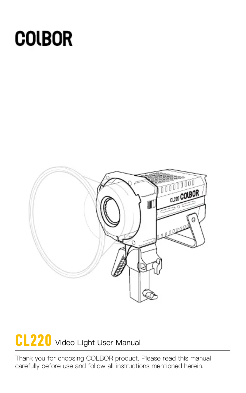 Page n°1 - Manuel utilisateur COLBOR CL220