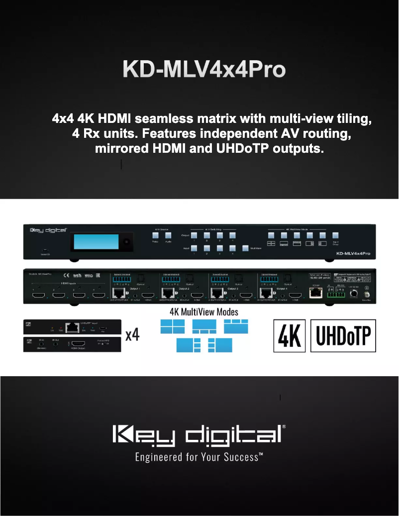 Page n°1 - Manuel utilisateur Key Digital KD-MLV4x4Pro
