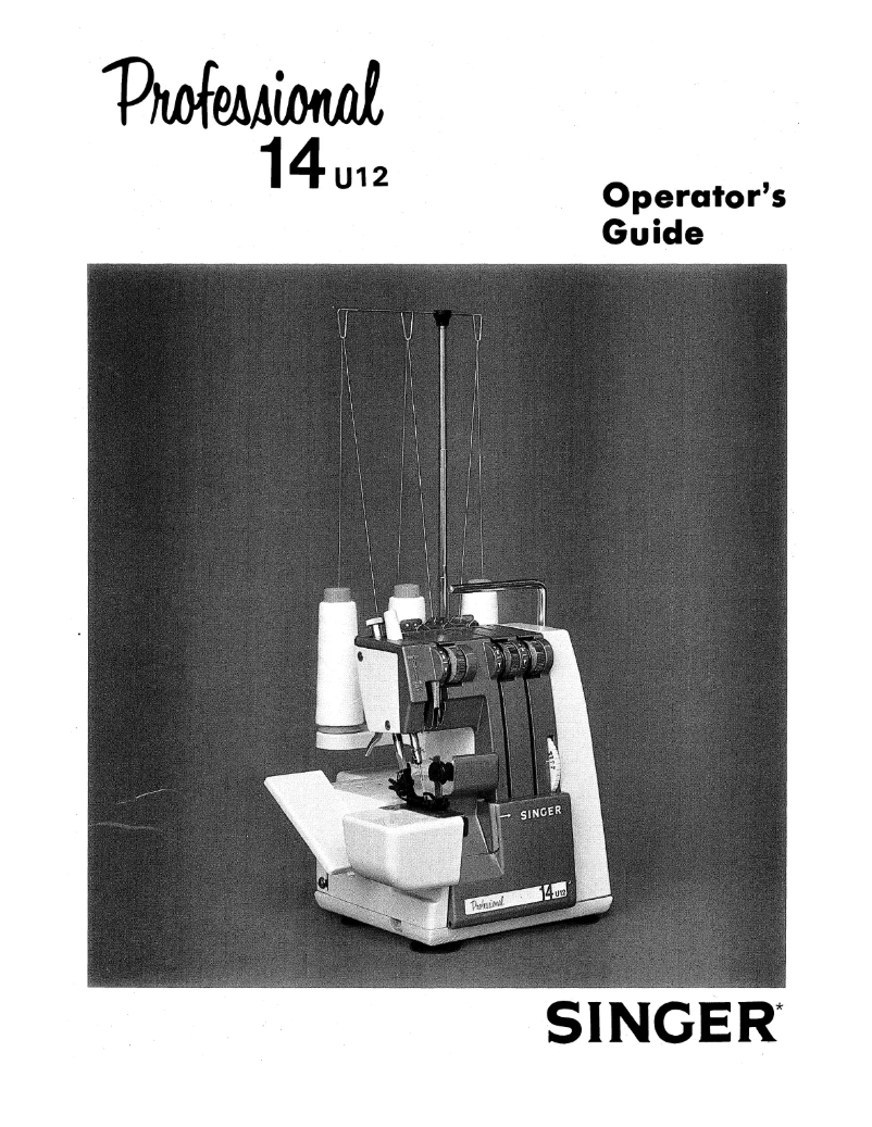 Page 1 de la notice Manuel utilisateur Singer 14U12