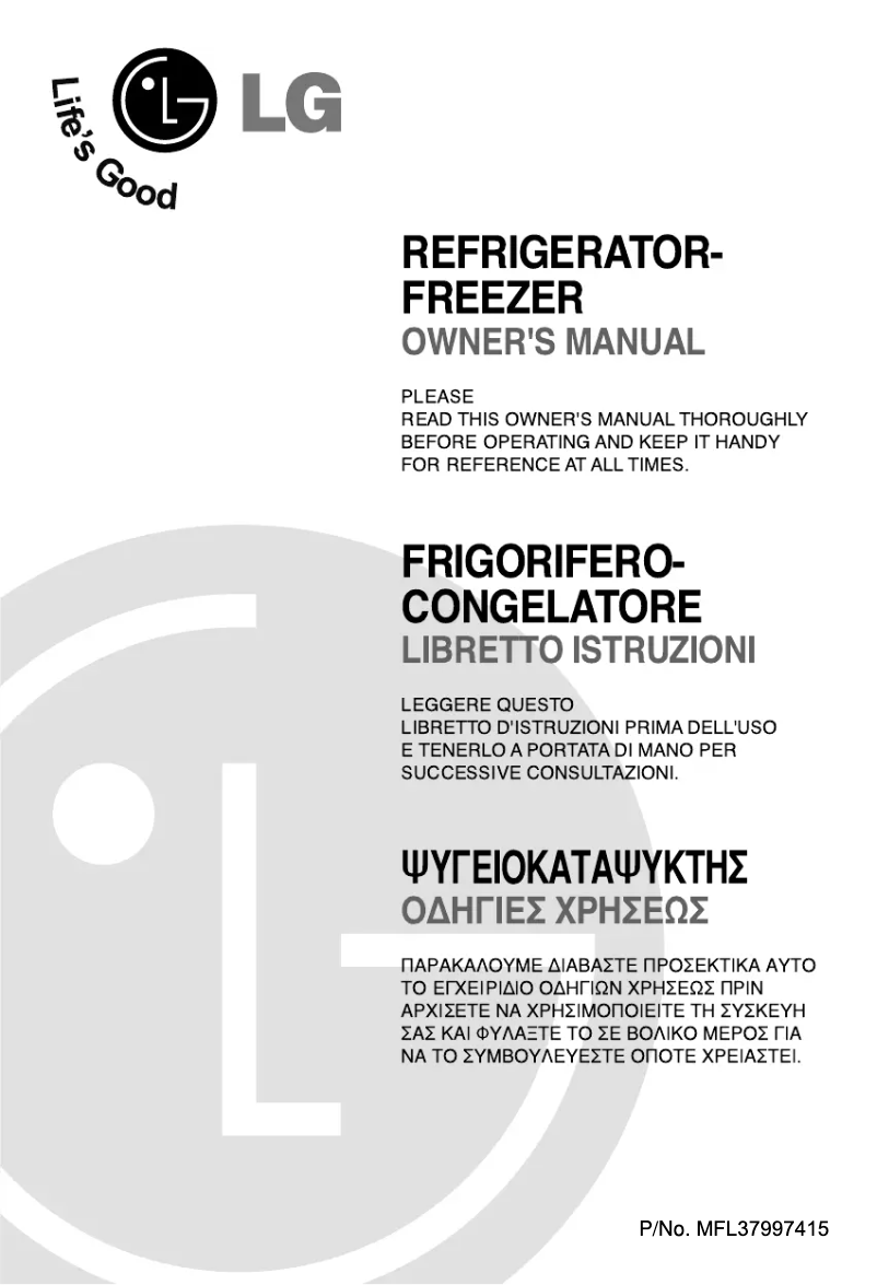 Page 1 de la notice Manuel utilisateur LG GN-B352YUCA