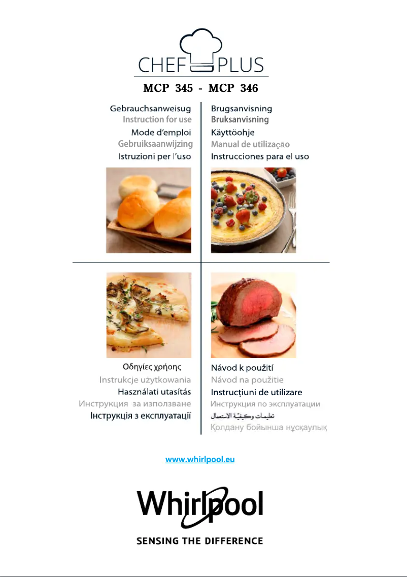 Page 1 de la notice Manuel utilisateur Whirlpool ChefPlus MCP 346