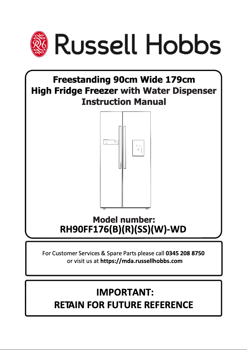 Page n°1 - Manuel utilisateur Russell Hobbs RH90FF176B-WD