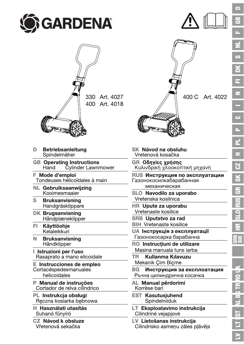 Page n°1 - Manuel utilisateur Gardena 330 Classic