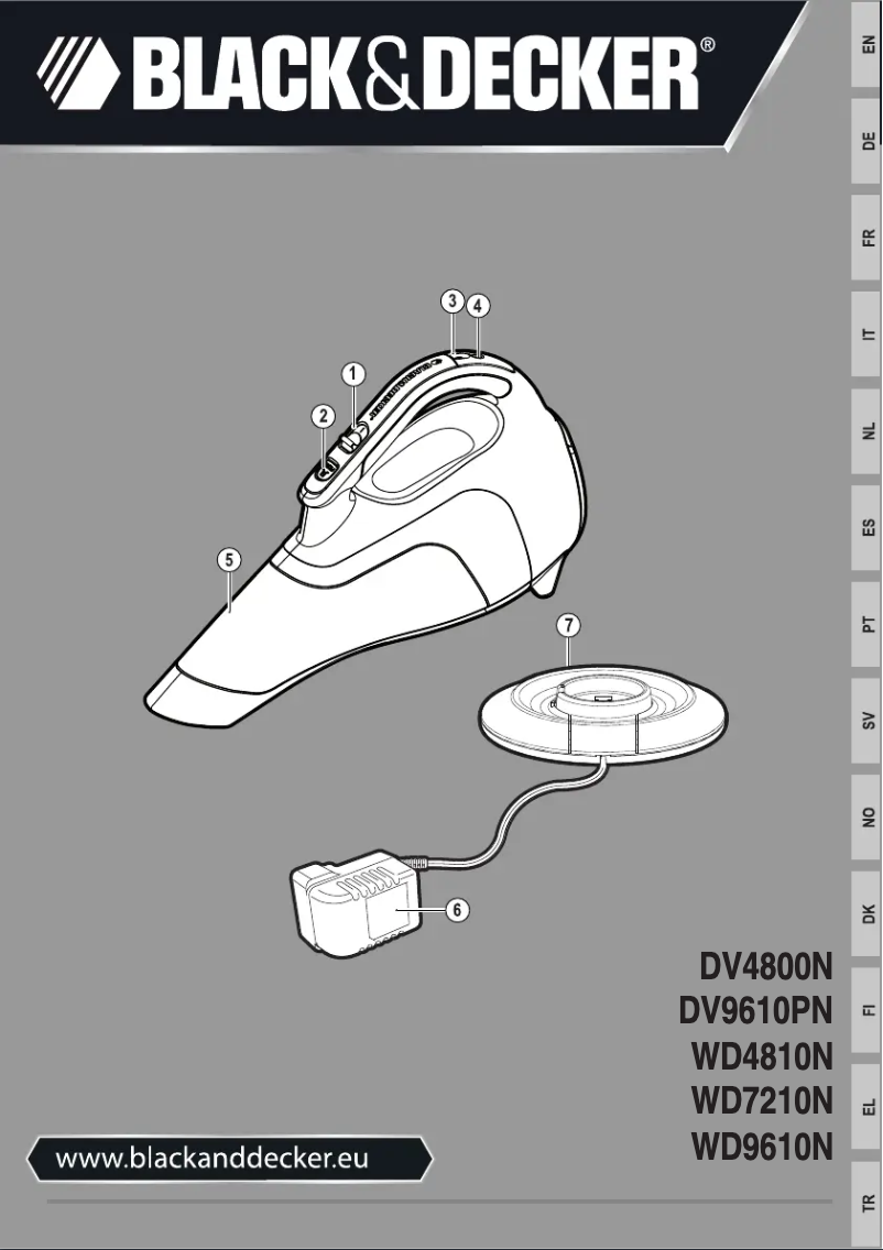 Page n°1 - Manuel utilisateur Black & Decker WD4810N